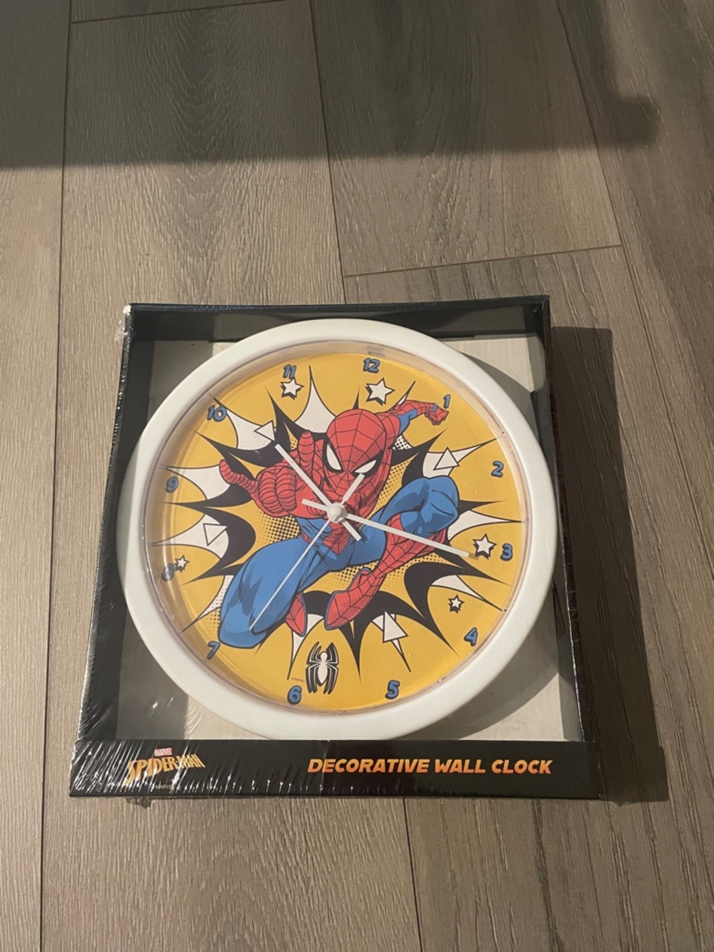 Spiderman Yellow Red Blue Pop-Art Wall Clock